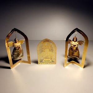 Vintage Hallmark Angel's (2)  J.S.N.Y. Angel themed tea candle holder (1)